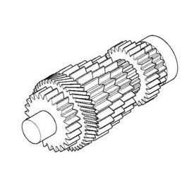 Gearbox intermediate shaft 6 speed, complete